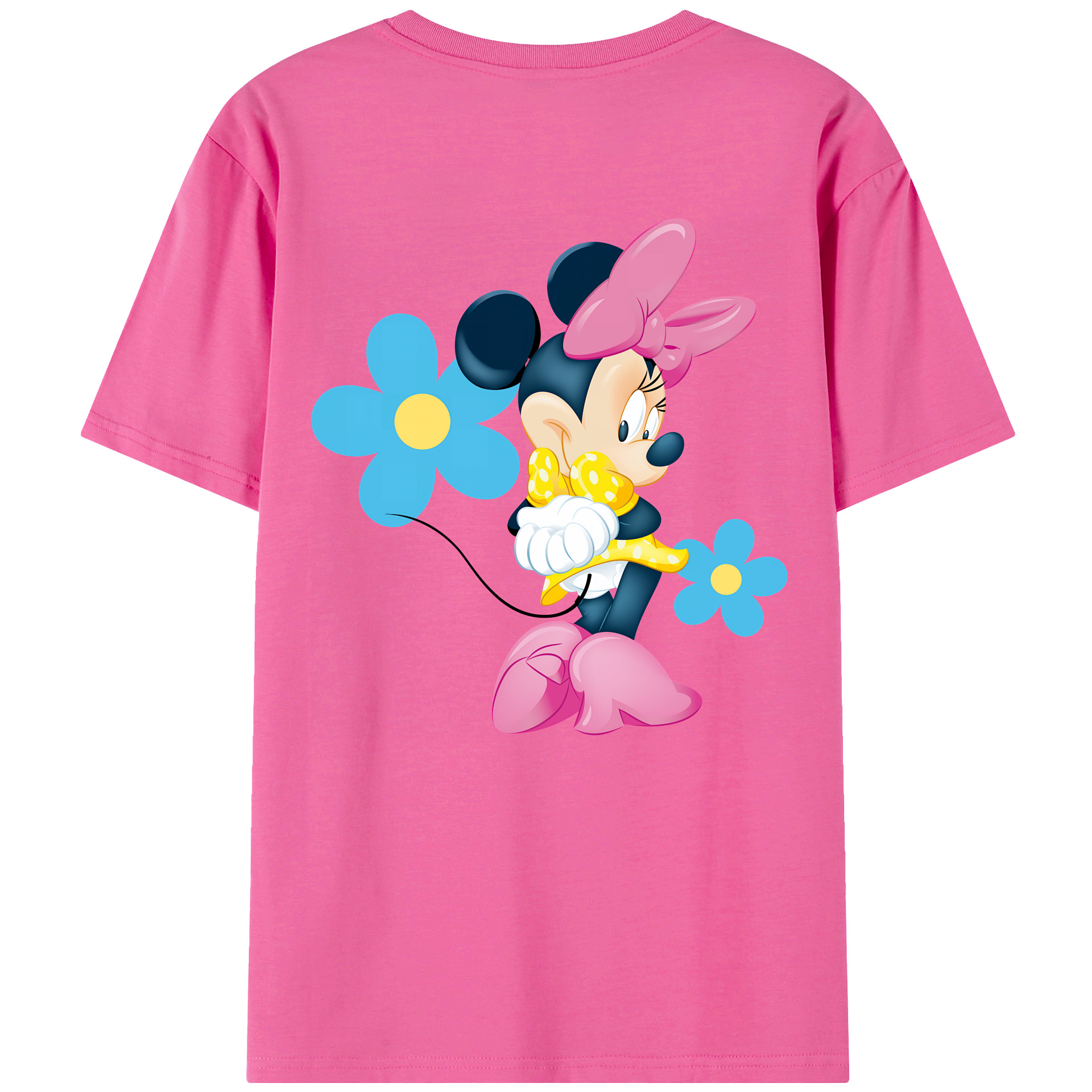 （画像用） ミッキーマウス Mickey Mouse レディース半袖Tシャツ(バックプリント)